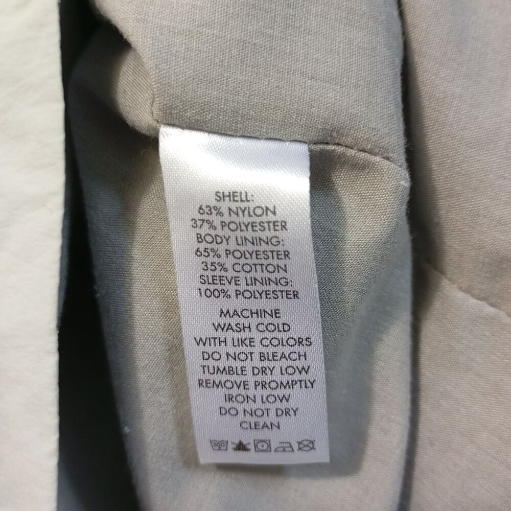Calvin Klein Mens Light Gray Utility Jacket Multiple Pockets & Zipper Front Size - Picture 10 of 14